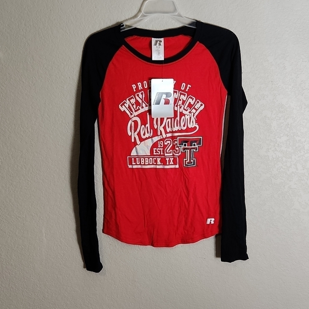 Texas Tech Shirt longsleeve Medium NEW Russell